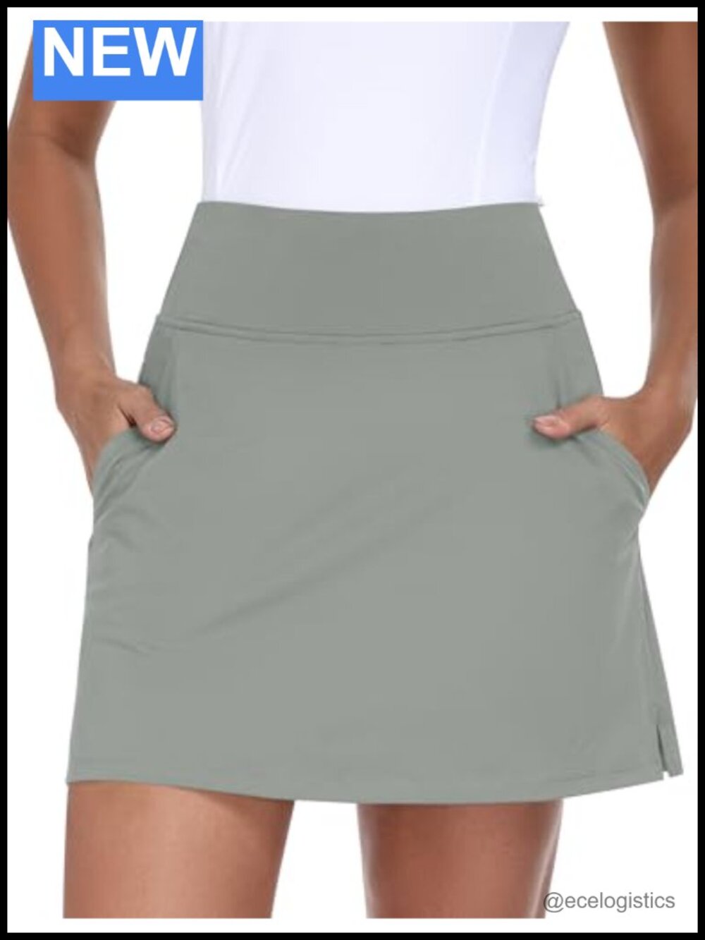 Women's High Waisted Golf Skort with 7 Pockets, Athletic Skirt with Shorts